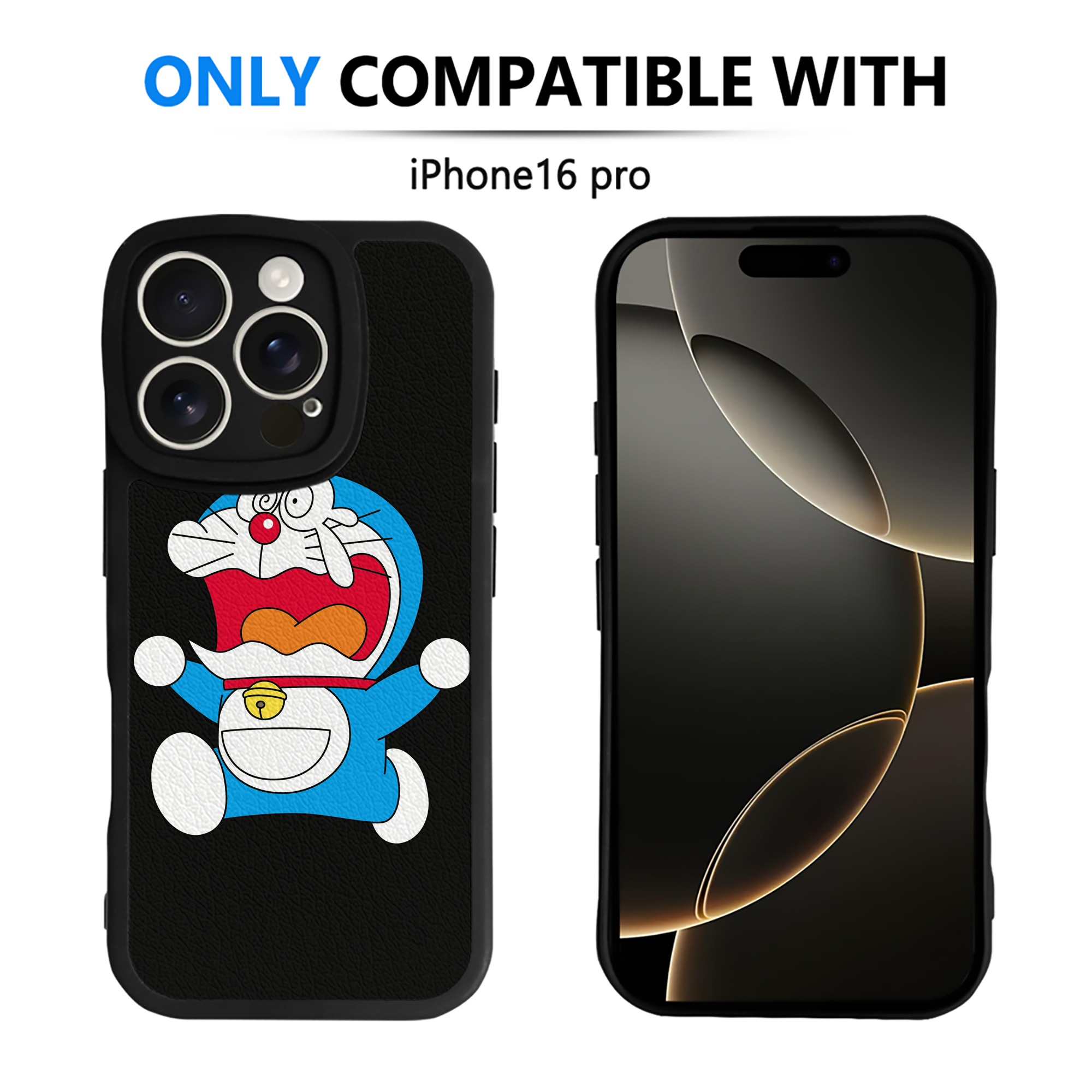 （画像用） ドラえもん Doraemon 【iPhone 16シリーズ対応】シリコンスマホケース（レザー調） 材質：シリコン